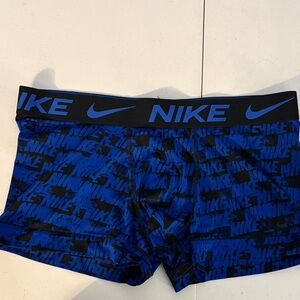 Nike Black and Blue Patterned Boxer Briefs